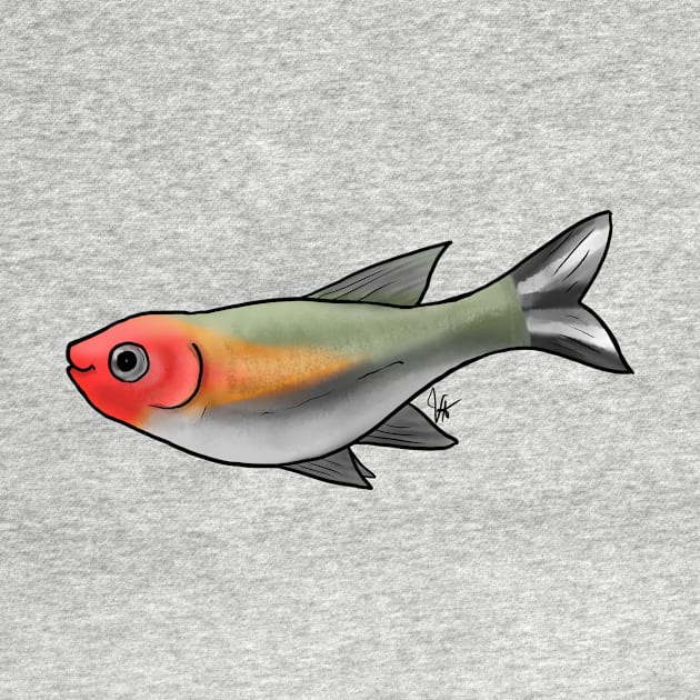 Fish - Tetras - Firehead Tetra by Jen's Dogs Custom Gifts and Designs